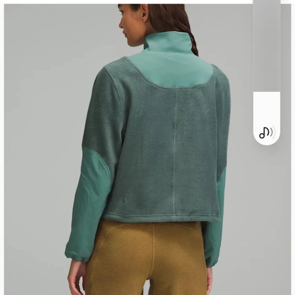 Lululemon fleece + riptide hiking pullover size 4 darkforest/medium forest NWT - Picture 4 of 9